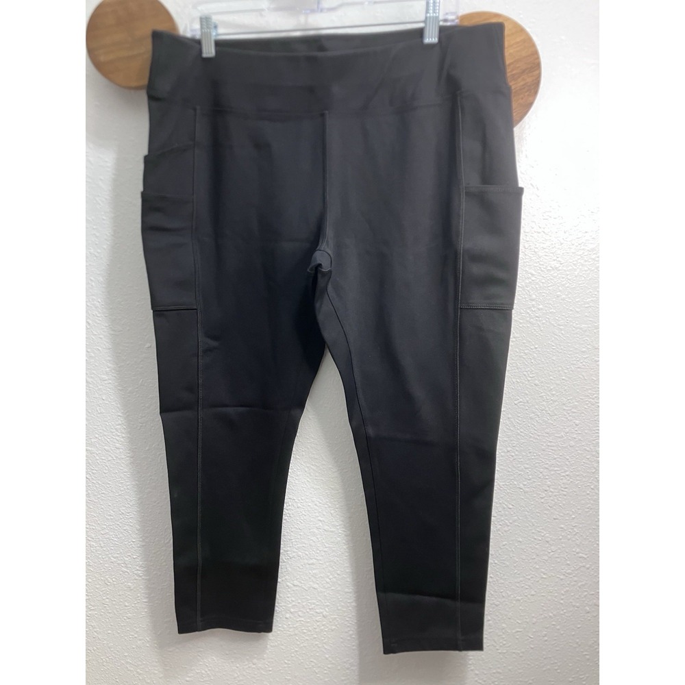 Carhartt Women's Force Fitted Utility Capri Leggings Black Size XL Gorpcore